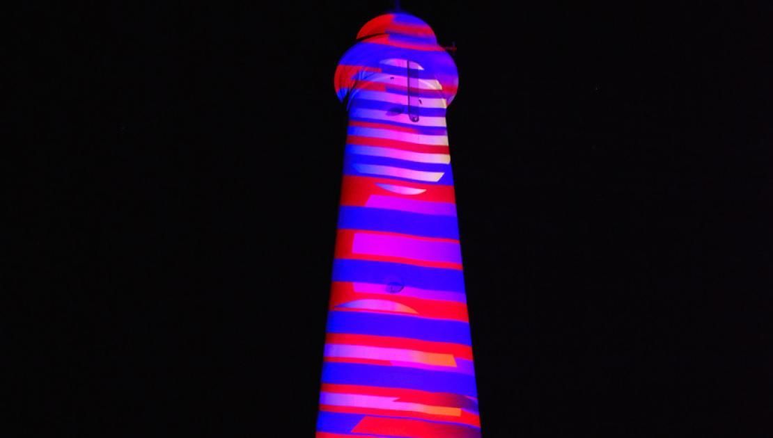 Hi-Lo lichtkunst op Schier van Daphne Glasmacher
